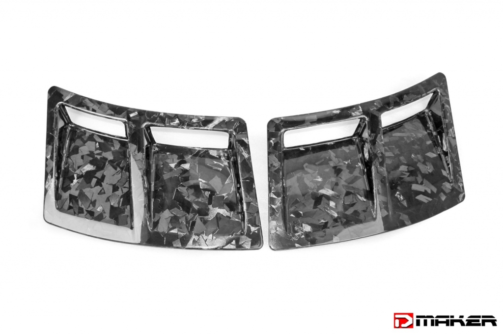 Unpainted Rear Side Vent Fender Intake Covers For Subaru WRX STI 4th Gen Sedan
